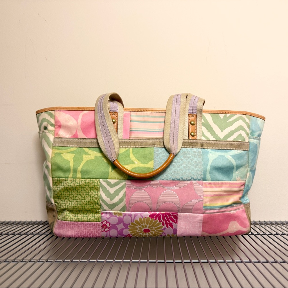 Coach Multicolor Patchwork Tote Bag L05Q-1615